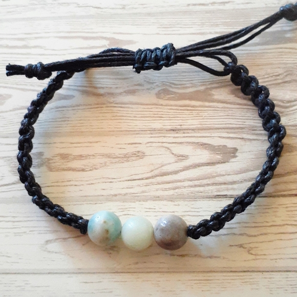 Amazonite Macramé Bracelet - Picture 3 of 3